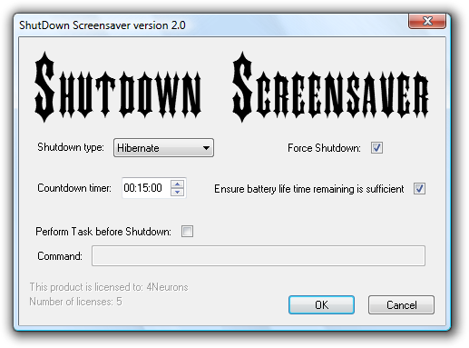 Click to view Shutdown Screensaver 2.0 screenshot